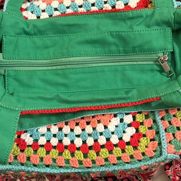 Crocheted Tote Bag ~ Multicolor - Picture 8 of 13